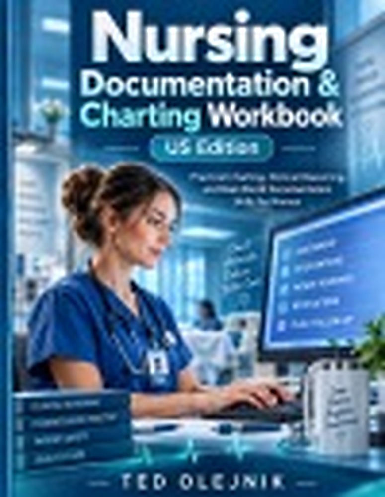 Book cover: NURSING DOCUMENTATION & CHARTING WORKBOOK US Edition: Practical Charting Skills, Clinical Scenarios, Rewrite Labs, and Documentation Competency Exercises
