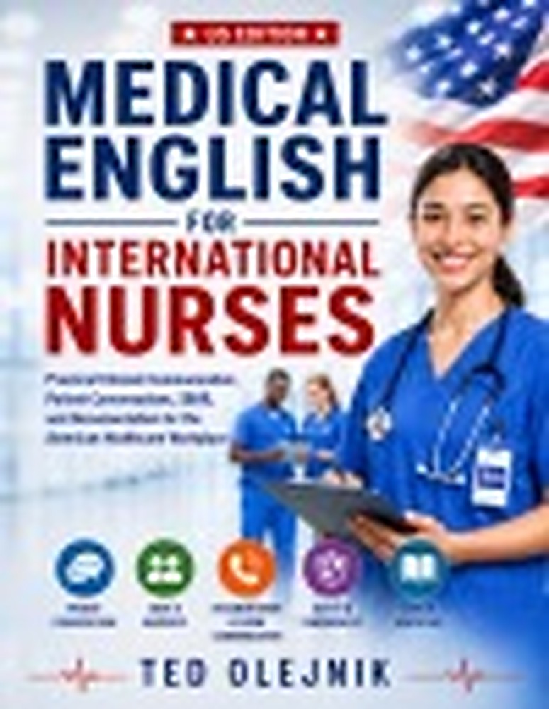 Book cover: Medical English for International Nurses US EDITION: Practical Clinical Communication, Patient Conversations, SBAR, and Documentation for the American Healthcare Workplace
