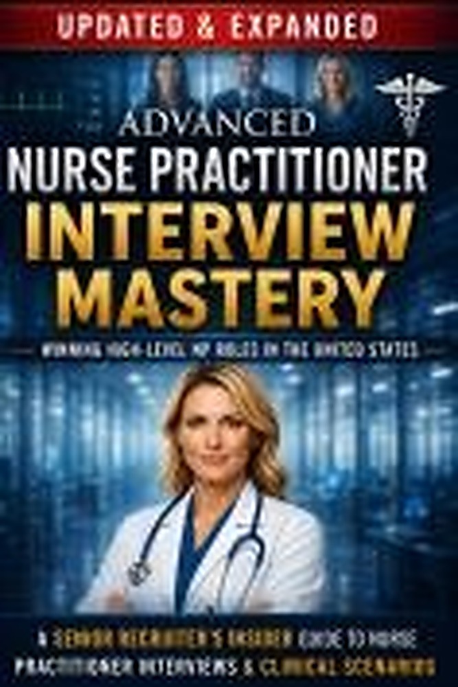 Book cover: ADVANCED NURSE PRACTITIONER: A Senior Recruiter’s Insider Guide to Winning Nurse Practitioner Interviews, Mastering Clinical Scenarios, and Securing High-Level NP Roles in the United States